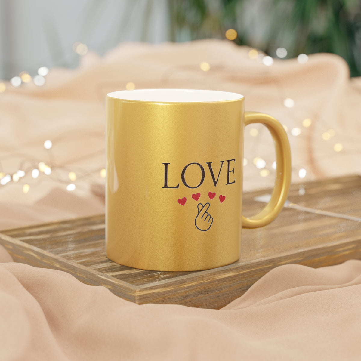 Metallic Gold Coffee Cup/JIN birth flowers