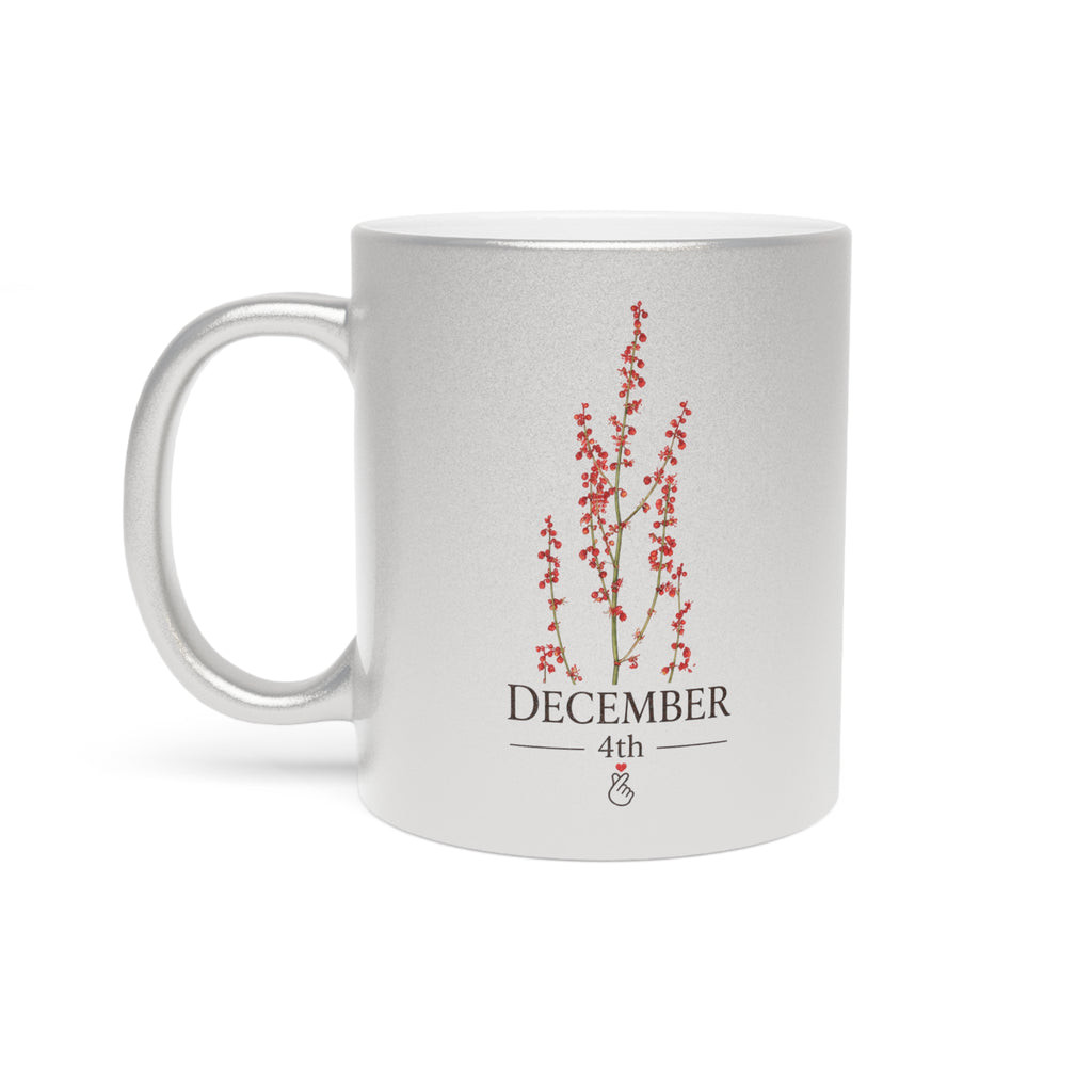 Metallic Gold Coffee Cup/JIN birth flowers