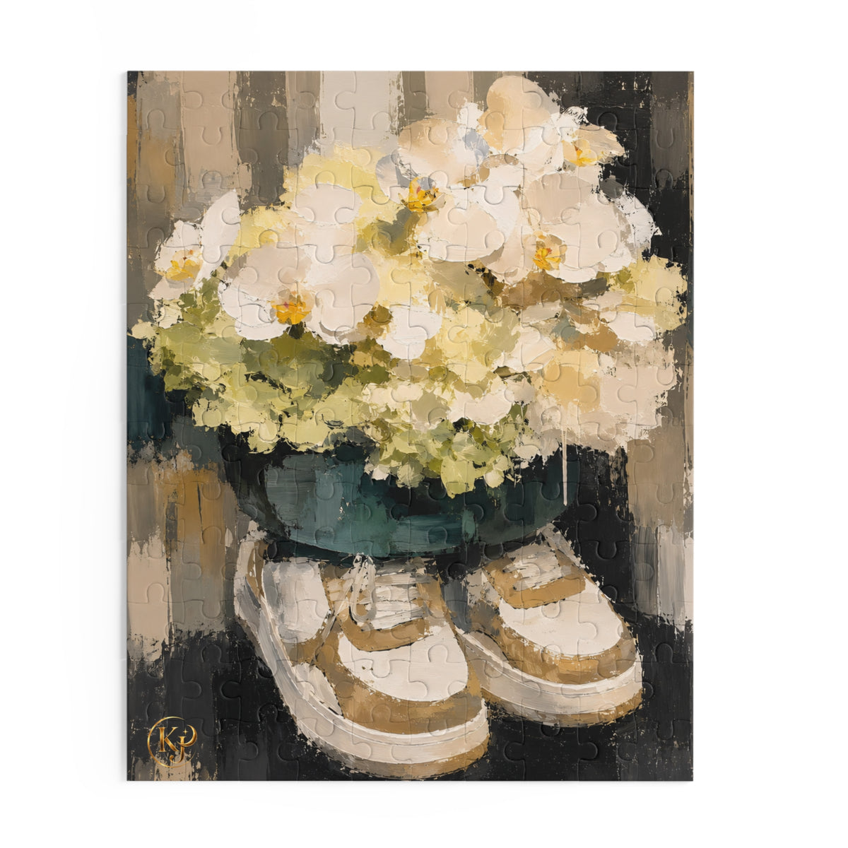 Flowers in sneakers puzzle - 120 pieces