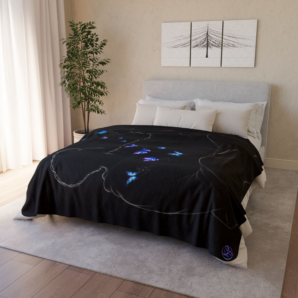 Sherpa fleece blanket "Butterfly"
