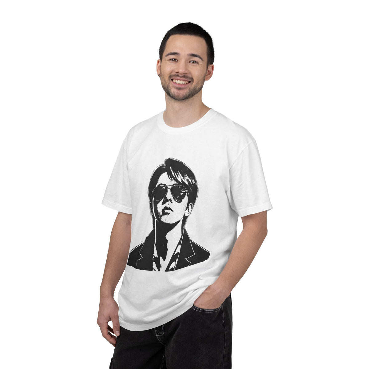 Black and white unisex T-shirt. JIN "2.0"