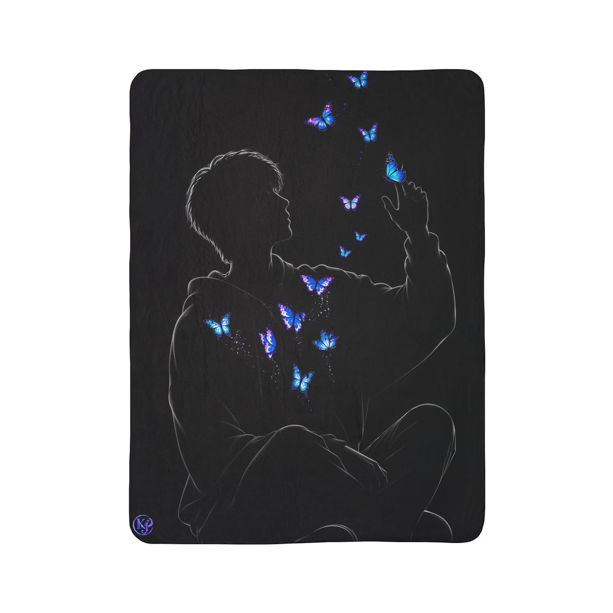 Sherpa fleece blanket "Butterfly"