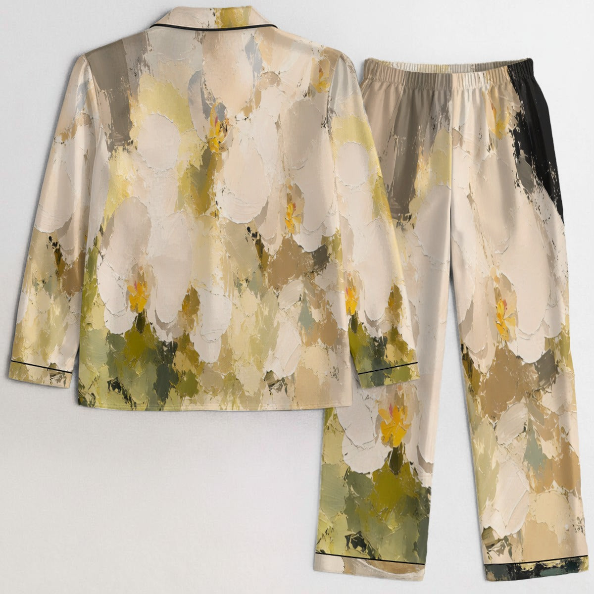 "Flowers in Sneakers" women's satin pajamas