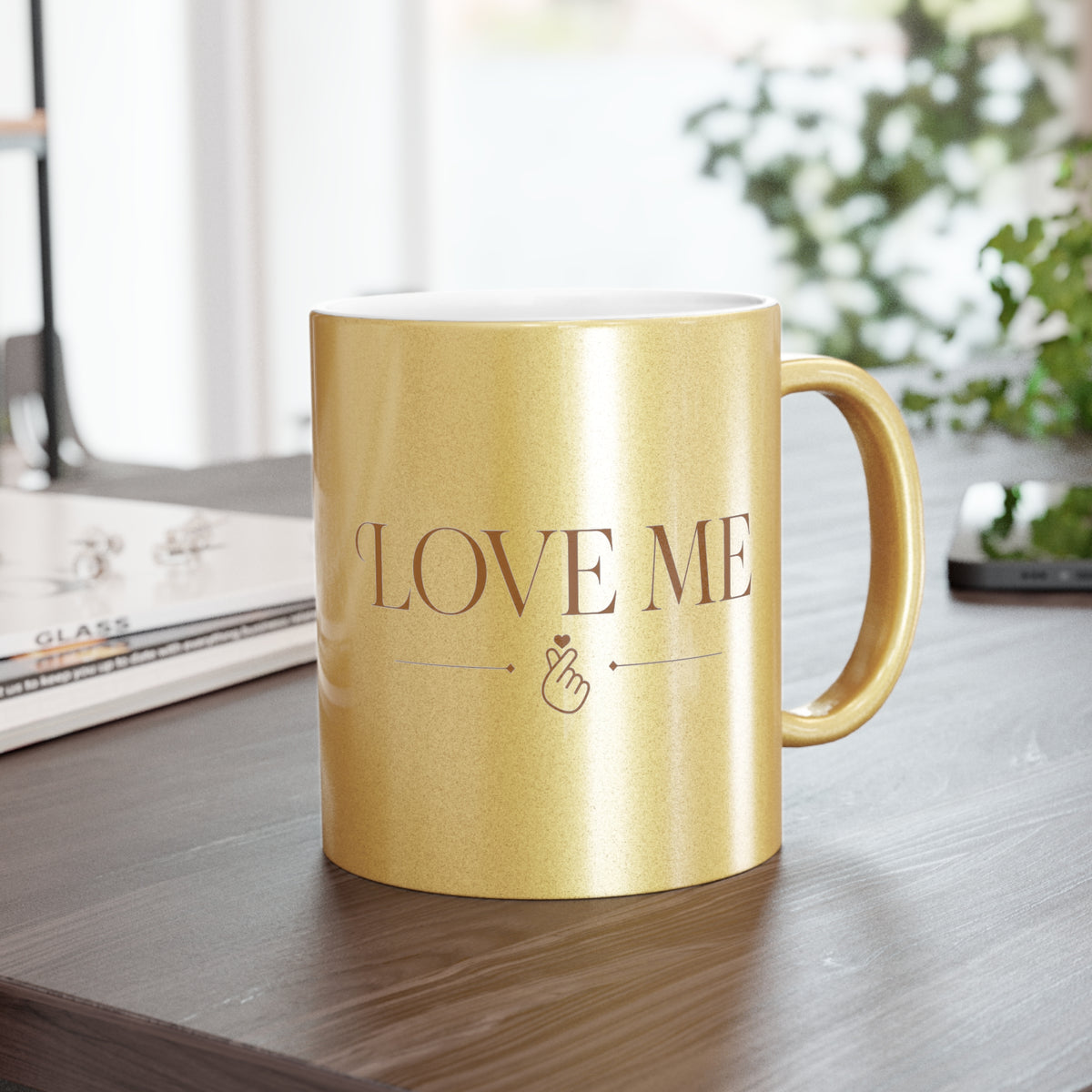 Metallic Mug "JK birth flowers" |Gold or Silver