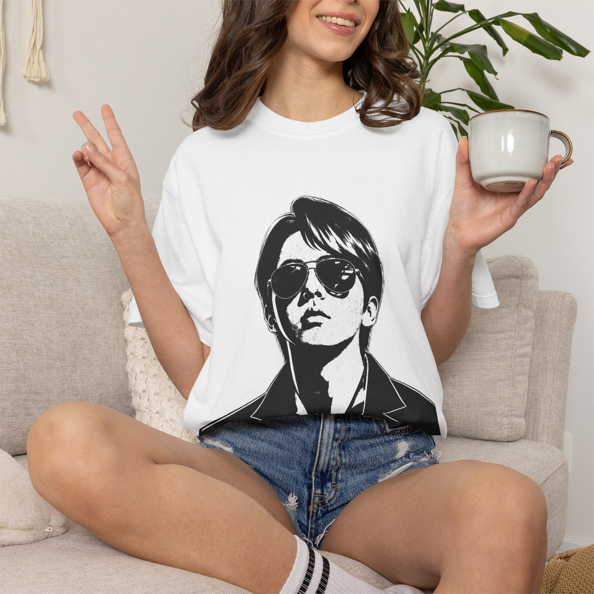 Black and white unisex T-shirt. JIN "2.0"