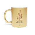 Metallic Gold Coffee Cup/JIN birth flowers