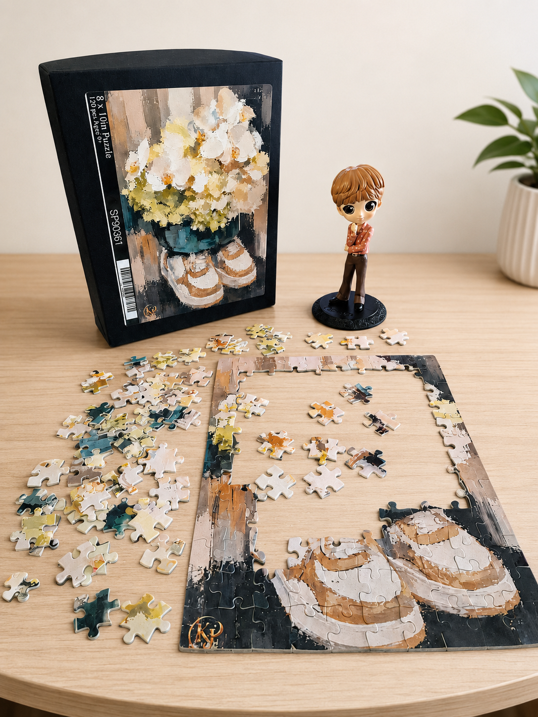 Flowers in sneakers puzzle - 120 pieces